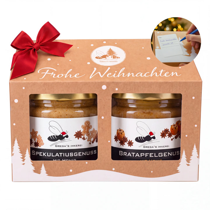2er Weihnachts-Geschenkbox mit Frohe Weihnachten