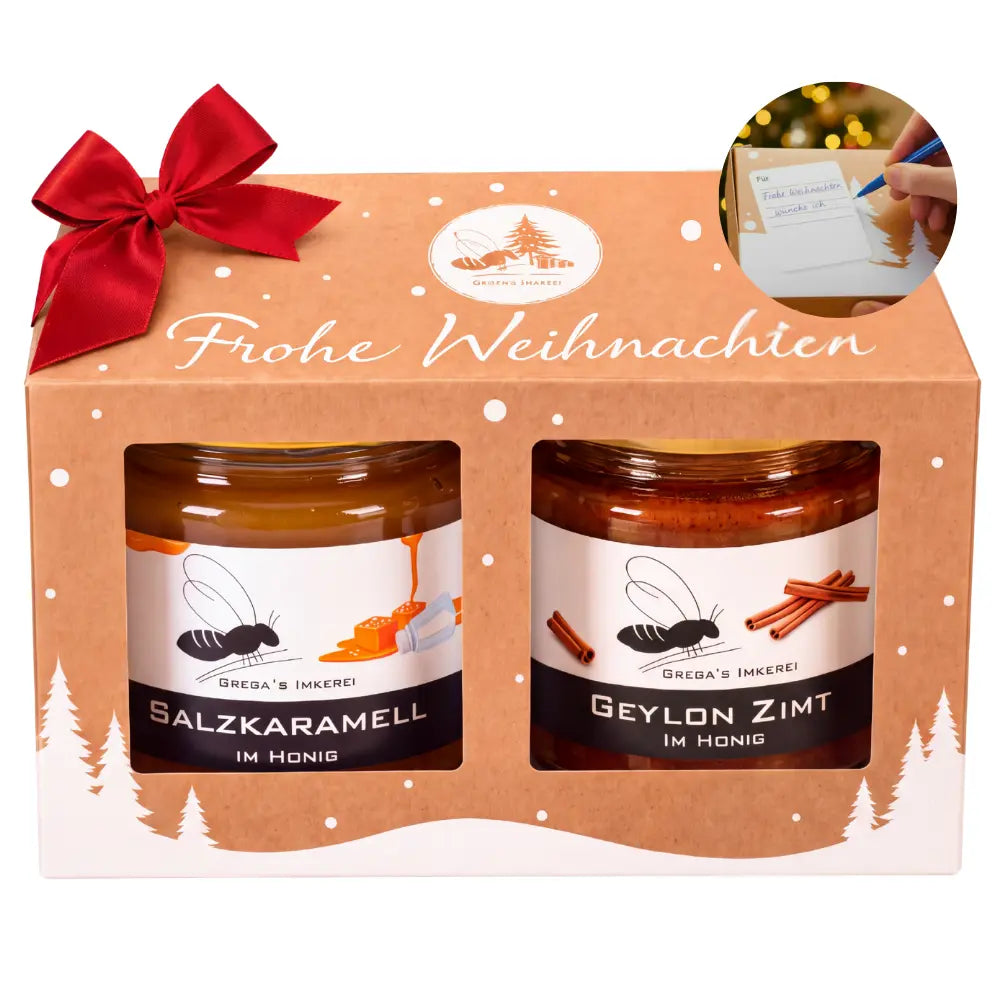 2er Weihnachts-Geschenkbox mit Frohe Weihnachten