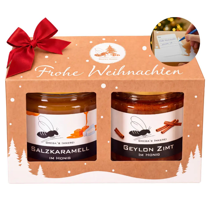 2er Weihnachts-Geschenkbox mit Frohe Weihnachten