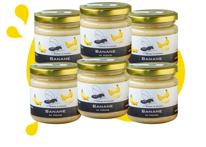 6 Gläser Bananenhonig zum Sparpreis -8% Rabatt