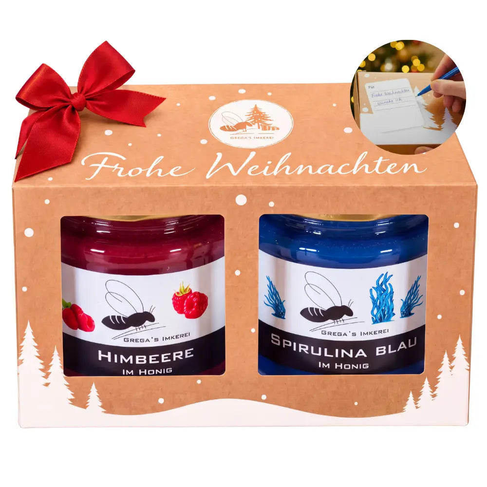 2er Weihnachts-Geschenkbox mit Frohe Weihnachten