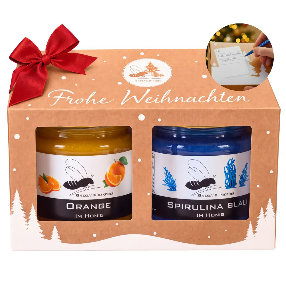 2er Weihnachts-Geschenkbox mit Frohe Weihnachten