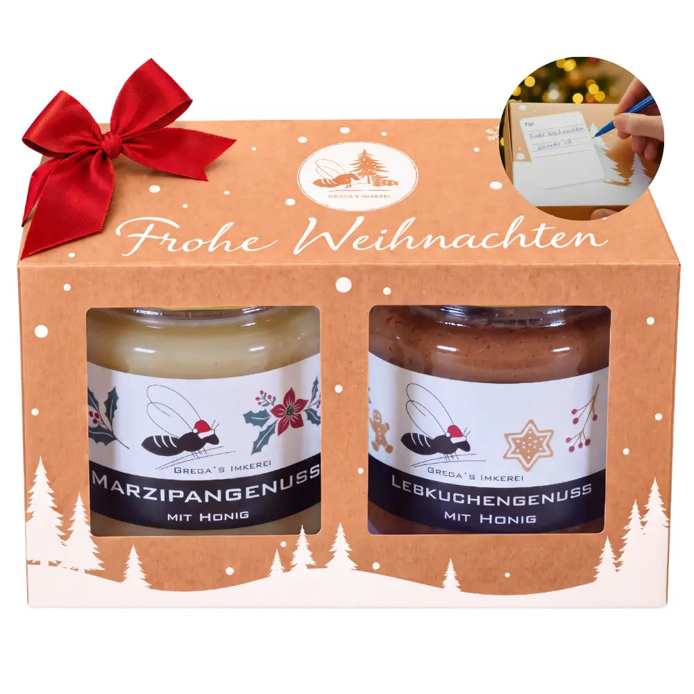 2er Weihnachts-Geschenkbox mit Frohe Weihnachten
