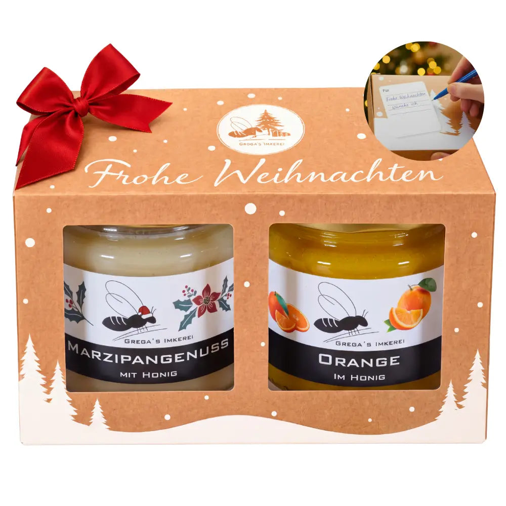 2er Weihnachts-Geschenkbox mit Frohe Weihnachten