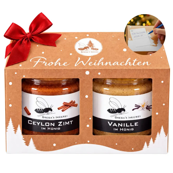 2er Weihnachts-Geschenkbox mit Frohe Weihnachten
