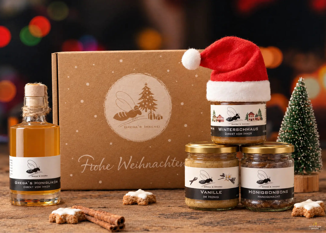 Honig Geschenkbox zu Weihnachten von Grega´s Imkerei