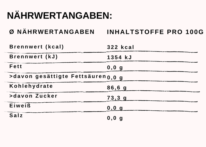Nährwertangaben Lavendel im Honig