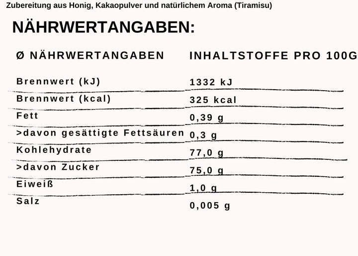 Nährwerte Tiramisu
