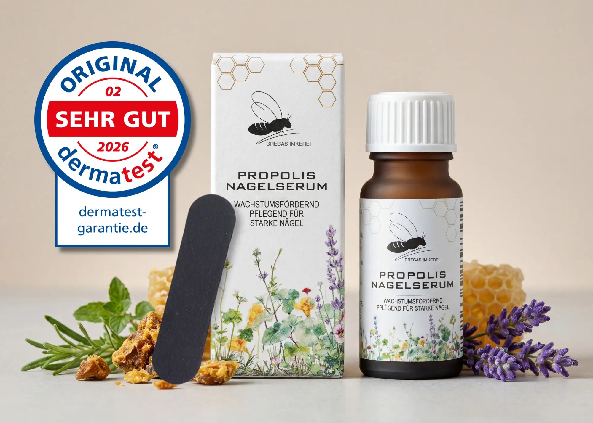 Propolis Nagelserum 10ml mit Gratis Nagelfeile