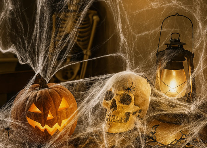 Spinnennetz für Halloween Deko