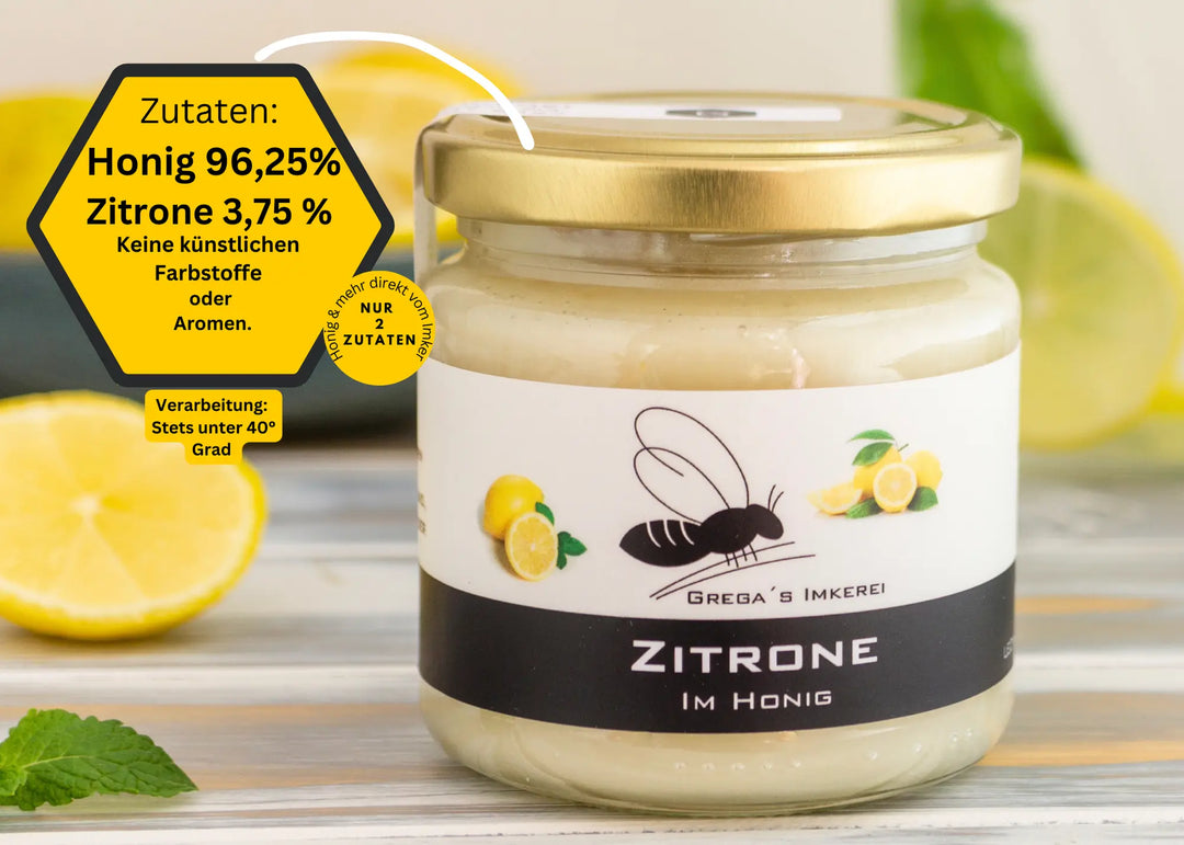 Zitronenhonig vom Imker im Glas 