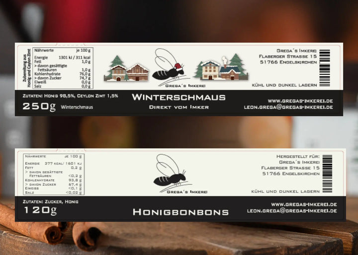Zutaten und Nährwerte Weihnachtsgeschenkbox
