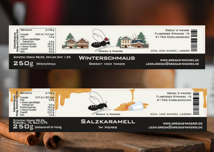 Zutaten und Närhwärte Geschenkbox