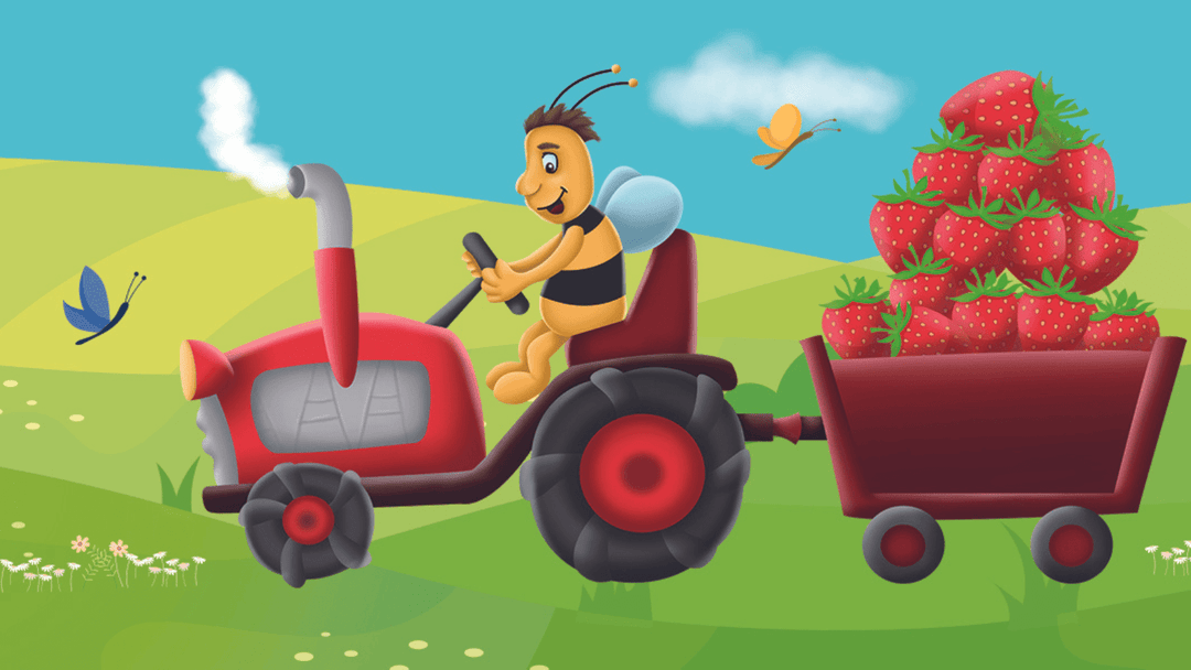 Kinderetiketten für Kinderhonig mit Erdbeeren im Honig kindliche Rezepte