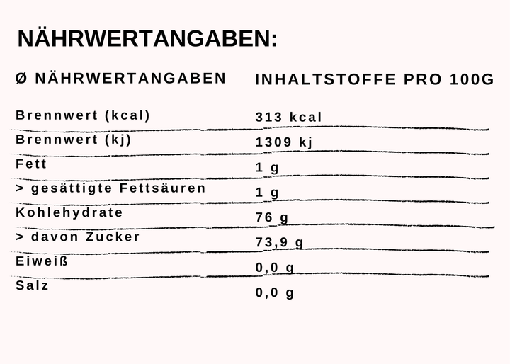 Nährwertangaben Osterschoki